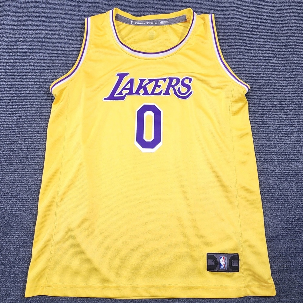 Fanatics Lakers Basketball Jersey Youth XL Yellow Russell Westbrook